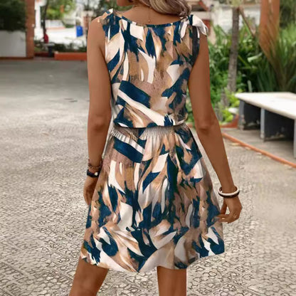 Fashion Retro Halter Dress Women