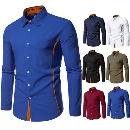 Contrast Color Shirt European And American Fashion Casual