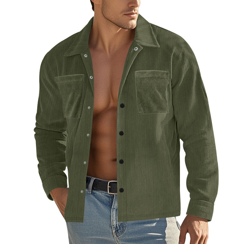 Men's Heavy Corduroy Shirt Long Sleeve Shirt