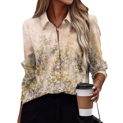 Elegant Women's Loose Long Sleeve Shirt