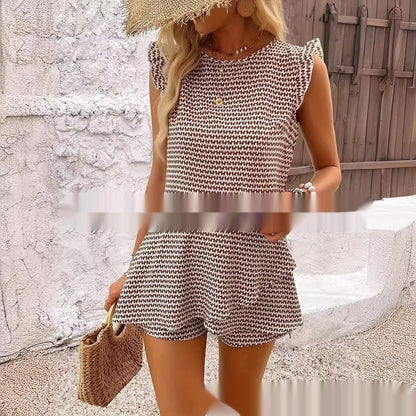 D2006 Women's A Swing Shorts Elegant Vacation Suit