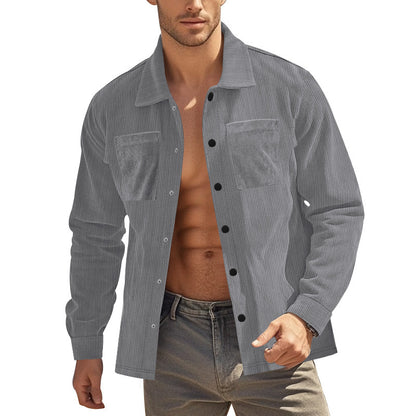 Men's Heavy Corduroy Shirt Long Sleeve Shirt